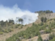 La zona interessata dall'incendio