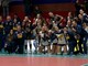 Le Azzurrine festeggiano la vittoria contro il Portorico Le Azzurrine festeggiano la vittoria contro il Portorico