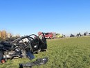 L'immagine dell'auto incidentata della vittima L'immagine dell'auto incidentata della vittima