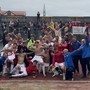 L’esultanza salvezza dell’Asti dopo il playout contro la Cairese