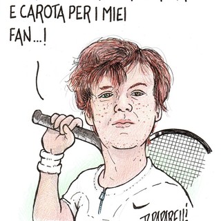 La vignetta di Paparelli per Jannik Sinner