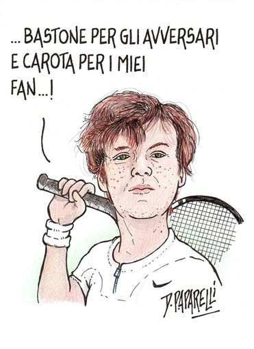 La vignetta di Paparelli per Jannik Sinner