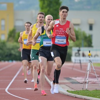 Lorenzo Mellano in azione sui 1500m.
