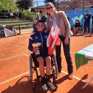 Lorenzo Politanò con la presidente del circo tennis di Firenze Lorenzo Politanò con la presidente del circo tennis di Firenze