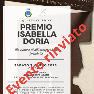 Farigliano, rinviata la consegna del premio "Isabella Doria" alla giornalista Lucia Goracci