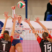 Un attacco di Kristin Lux (foto Guido Peirone) Un attacco di Kristin Lux (foto Guido Peirone)