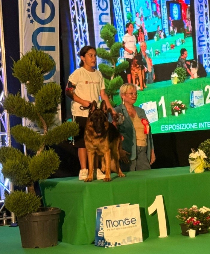 Da Bra a Mondovì con successo per Lara Giuliano e il suo pastore tedesco Vegas di Casa Borriello Da Bra a Mondovì con successo per Lara Giuliano e il suo pastore tedesco Vegas di Casa Borriello
