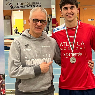 Lorenzo Mellano con il tecnico Sandro Boasso Lorenzo Mellano con il tecnico Sandro Boasso