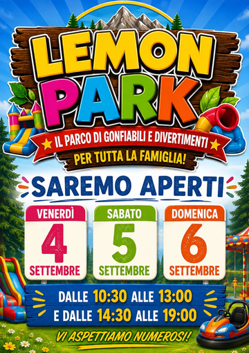Lemon Park, il divertimento continua a Limone Piemonte: aperto anche nel primo weekend di settembre