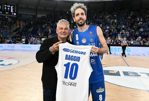 l'incontro con Roberto Baggio nel giugno 2024 (Foto IG e Pallacanestro Brescia)