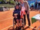 Lorenzo Politanò con la presidente del circo tennis di Firenze