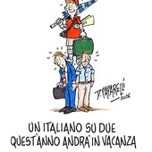 Estatee italiani in vacanza nella vignetta di Danilo Paparelli
