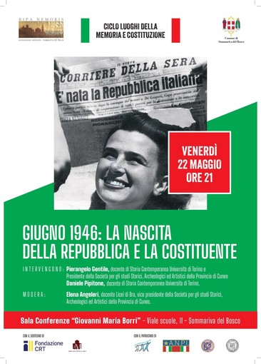 Sommariva del Bosco ricorda il 1946: incontro sulla nascita della Repubblica Sommariva del Bosco ricorda il 1946: incontro sulla nascita della Repubblica