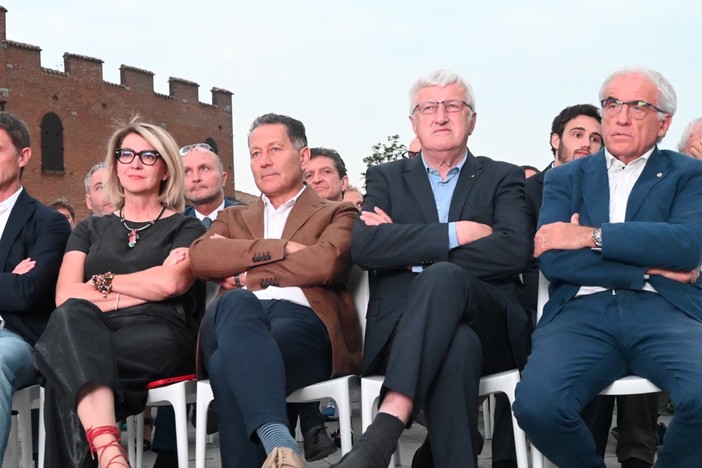 Da sinistra Giuliana Cirio, Mauro Gola e Mariano Costamagna in una foto del 2023