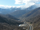 L'alta valle dalla torre di Brachi, sullo sfondo il Pizzo di Ormea innevato