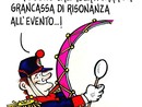 La vignetta di Paparelli per la sfilata delle Bande Musicali a Cuneo La vignetta di Paparelli per la sfilata delle Bande Musicali a Cuneo