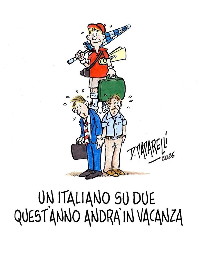 Estatee italiani in vacanza nella vignetta di Danilo Paparelli