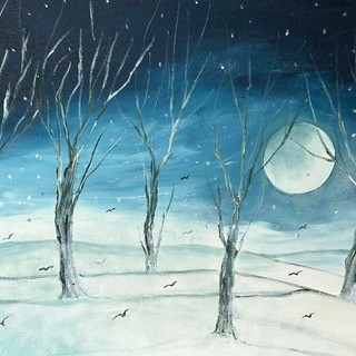 Luna Fredda vista dal pittore braidese Franco Gotta