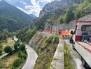 Al lavoro per la sistemazione del muro di sostegno sulla Strada Provinciale della Valle Maira