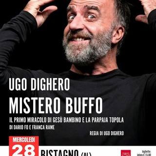 "Lu Santo Jullare Francesco" e "Mistero Buffo": Ugo Dighero apre con Dario Fo la stagione di Teatro nelle Valli Bormida