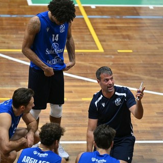 Matteo Battocchio in un time out (Foto Danilo Ninotto)