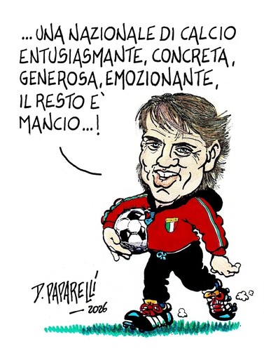 Mancini torna alla Nazionale di calcio e Paparelli gli dedica la sua vignetta Mancini torna alla Nazionale di calcio e Paparelli gli dedica la sua vignetta
