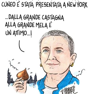La vignetta di Paparelli sulla Fiera del Marrone promossa a New York