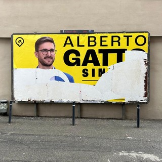 Alba, vandalizzato manifesto elettorale di Alberto Gatto in corso Piave