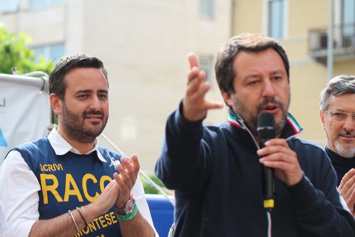 Marco Racca con Matteo Salvini