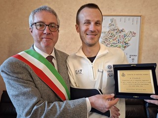 Il sindaco Paolo Rosso con Paolo Priolo Il sindaco Paolo Rosso con Paolo Priolo