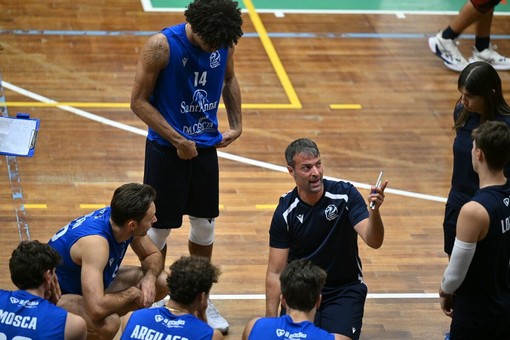 Matteo Battocchio in un time out (Foto Danilo Ninotto)