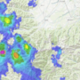 La situazione immortalata dai radar di Arpa Piemonte alle 15.55 di oggi, domenica 31 maggio