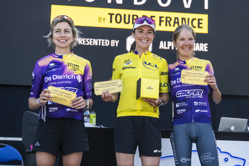Maglia Gialla e podio L'Étape Mondovì - Donne Maglia Gialla e podio L'Étape Mondovì - Donne
