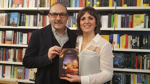Mauro Rivetti con Silvia Gullino, al Caffè Letterario di Bra