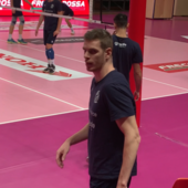 Marco Volpato durante un allenamento: "A ranghi completi ce la giocheremo per i playoff"