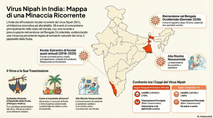 Virus Nipah, notizie dall'India e protocolli locali: l'Ordine dei Medici fa chiarezza senza allarmismi