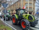 Trattori fotografati durante la protesta dello scorso gennaio