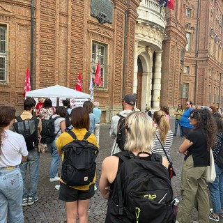 Il presidio dei lavoratori precari della cultura