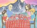 Picnic di Pasquetta che nel 2025 sarà lunedì 21 aprile (disegno di Manuela Fissore)