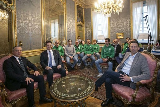 La squadra di Cortemilia a Palazzo Lascaris La squadra di Cortemilia a Palazzo Lascaris