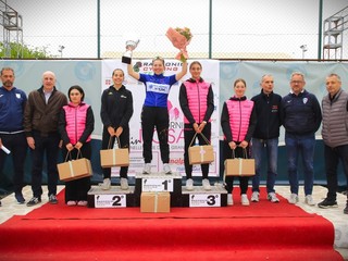 Il podio Junior della gara di Fossano (foto F. Ossola)