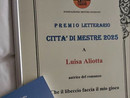 L’autrice racconigese Luisa Aliotta vince il premio Mestre 2025 con il suo libro “Che il libeccio faccia il mio gioco” L’autrice racconigese Luisa Aliotta vince il premio Mestre 2025 con il suo libro “Che il libeccio faccia il mio gioco”