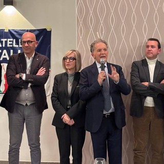 L'intervento di Marco Perosino alla festa di Natale di Fdi