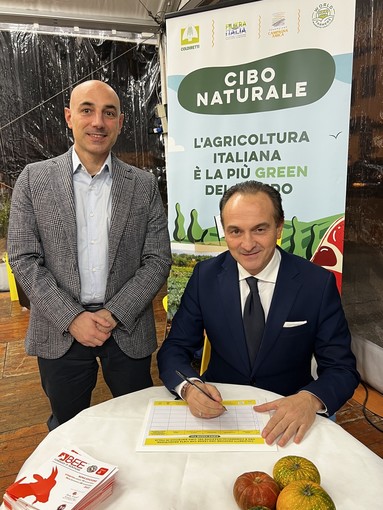 Il presidente Cirio con il direttore Coldiretti Cuneo Fabiano Porcu