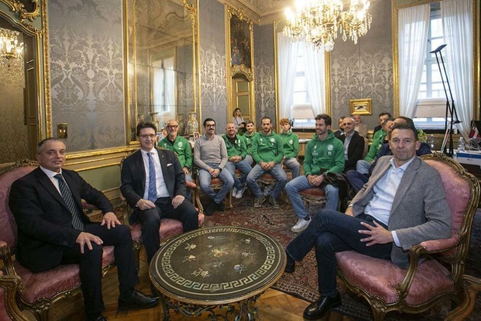 La squadra di Cortemilia a Palazzo Lascaris