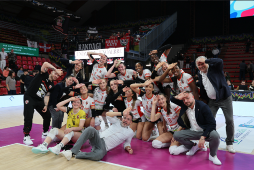 La Honda Cuneo Granda Volley festeggia la bella vittoria su Perugia
