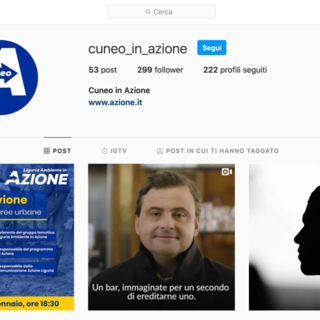 La pagina IG di Azione Cuneo