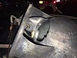Il rogo nel quale è andata distrutta la mongolfiera Puddles (foto Andrew Holly)