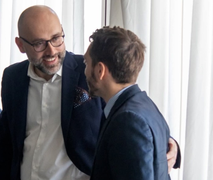 Il presidente della Provincia Luca Robaldo con Giovanni Crosetto