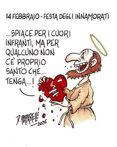 Il giorno di San Valentino nella vignetta di Danilo Paparelli